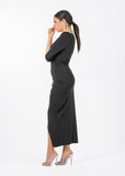 2306191-Asymmetric wrap effect  stretch-jersey maxi dress
