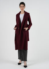 Double-Breasted Wool-Blend Maxi Coat