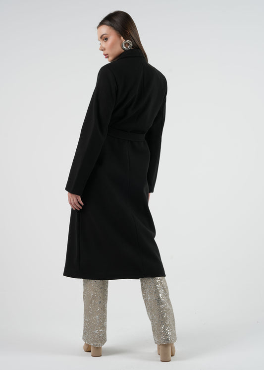 Double-Breasted Belted Trench Coat