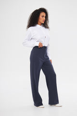 Formal Solid Straight Leg Trouser