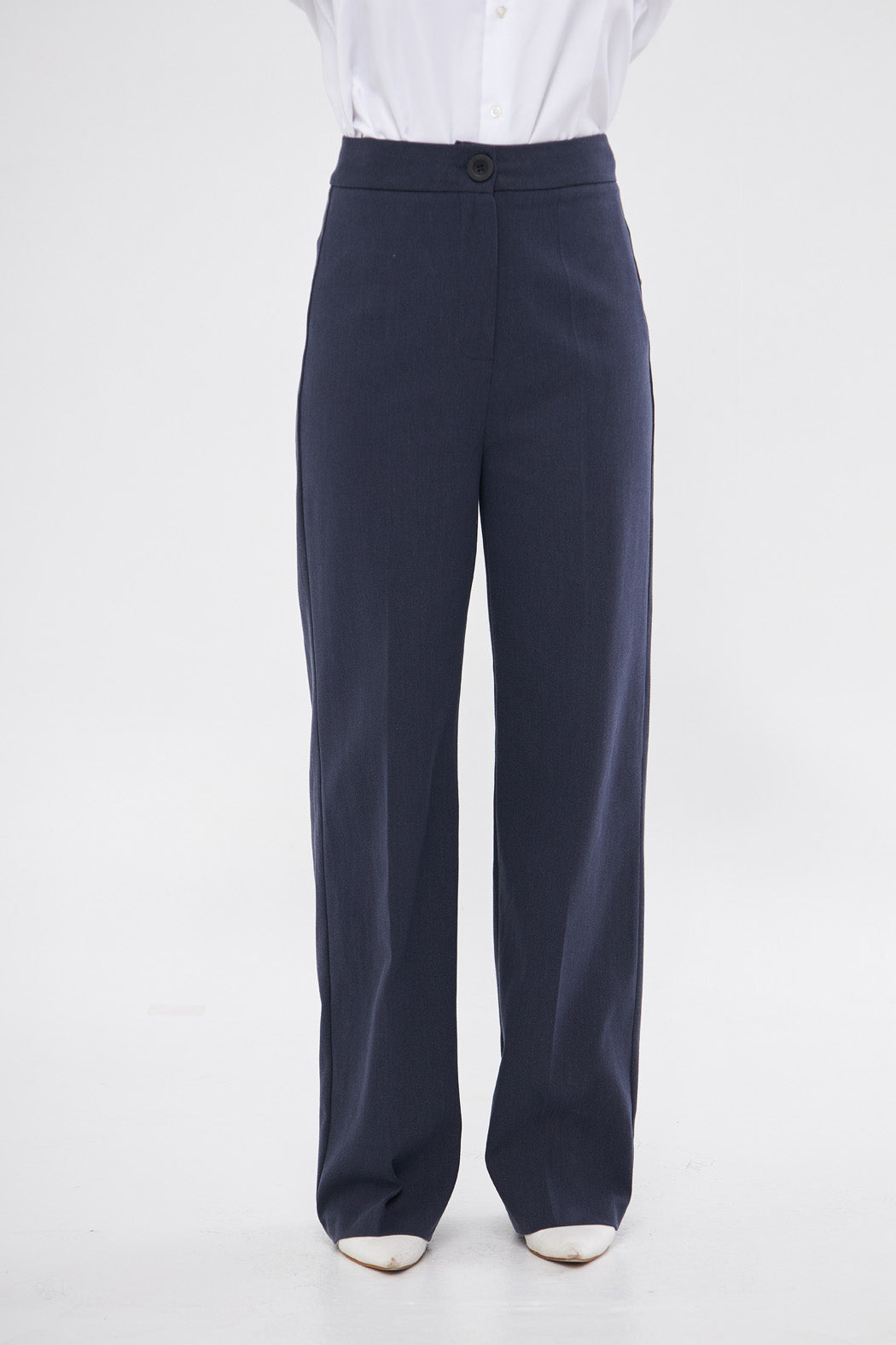 Formal Solid Straight Leg Trouser