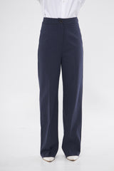 Formal Solid Straight Leg Trouser