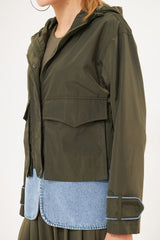 Utility Pocket Zip-Up Jacket with Modern Silhouette