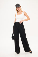 Straight Leg Solid Formal Trouser