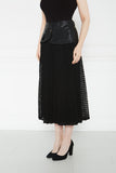 2101015- Peplum Lace Maxi Skirt - Montania Shop