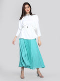 2101007- Semi Sheer Lace Maxi Skirt - Montania Shop