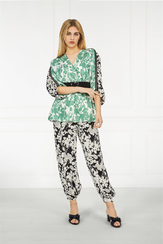 2104074- Floral Boho Pants - Montania Shop