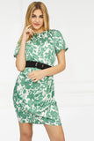 2106064- Short Sleeve Floral Dress - Montania Shop