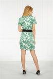 2106064- Short Sleeve Floral Dress