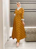2143065- Bold Striped Maxi Dress - Montania Shop