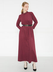 2143069- Suede Maxi Dress - Montania Shop