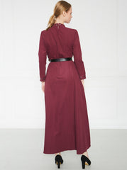 2143069- Suede Maxi Dress - Montania Shop