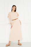 2143078- Belted Maxi Dress - Montania Shop