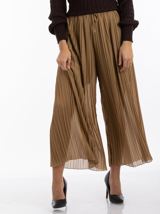 2204152- Wide Pleated Palazzo Pants