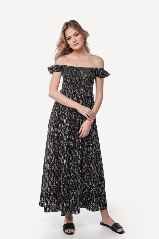 2243006- Off Shoulder Maxi Dress