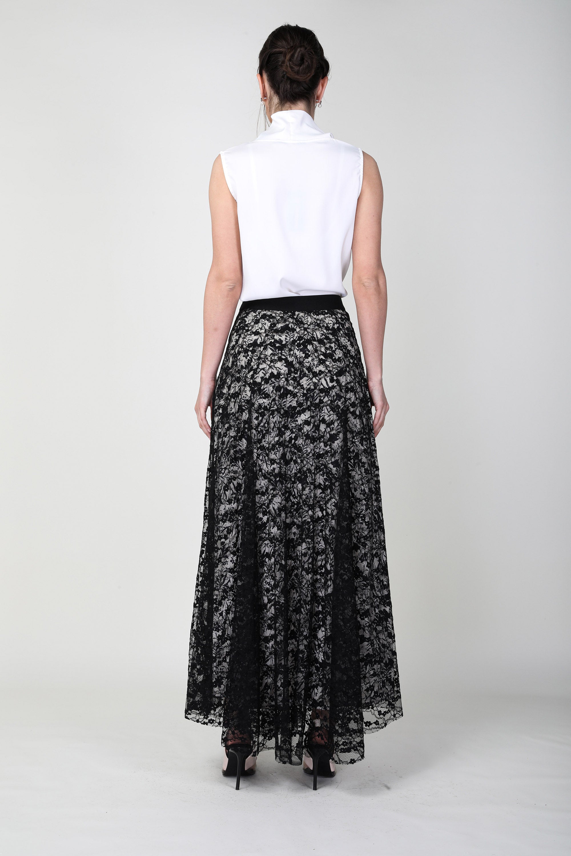 2301002- Floral Lace Skirt