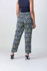 2304004- Linen Printed Pants