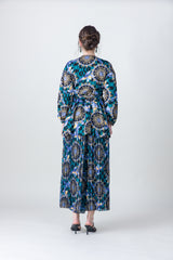 2304011- Printed Wide Leg Pants