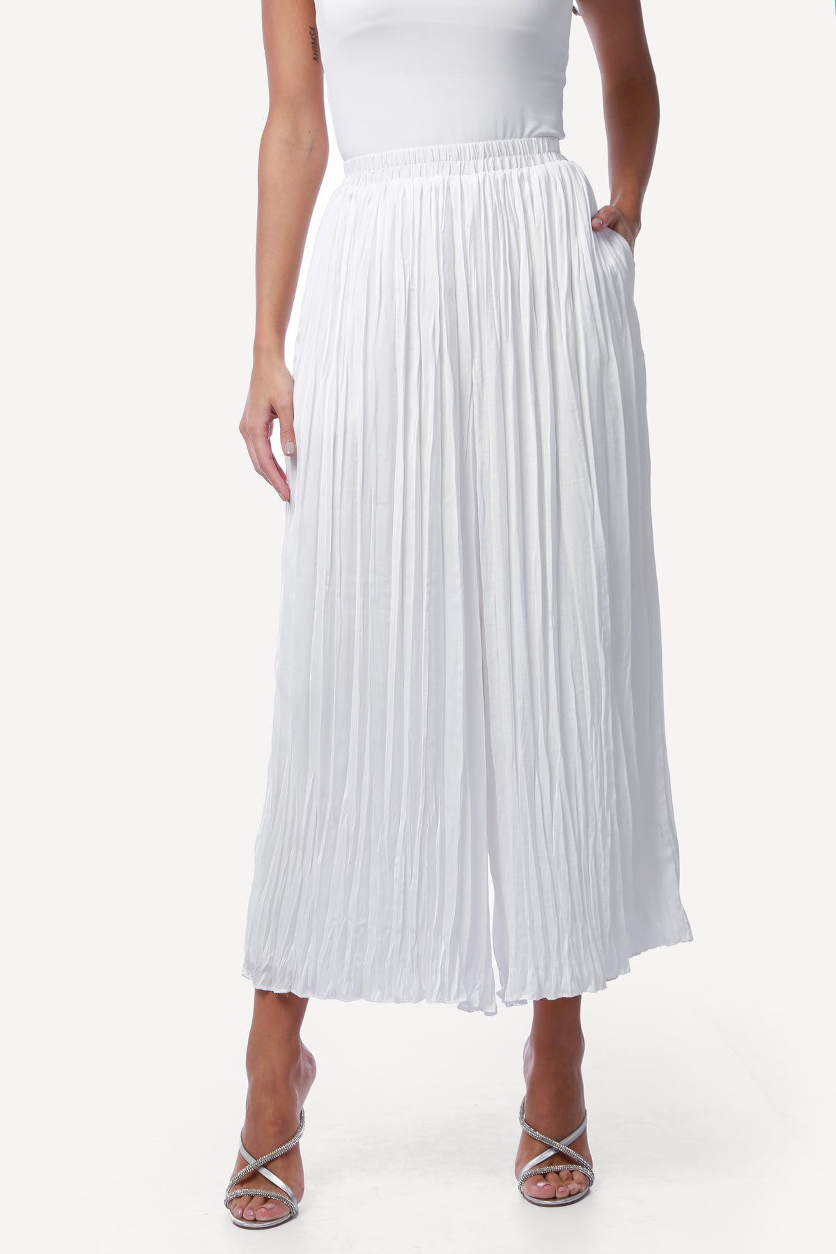 2305003- Pleated Wide Leg Pants