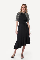 2306003- Puff Sleeve Dress