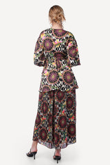 2304011- Printed Wide Leg Pants