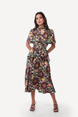 2306005- Layered Printed Dress