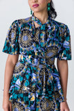 2306005- Layered Printed Dress