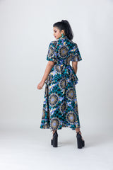 2306005- Layered Printed Dress