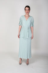 2306012- Short Sleeve Layered Dress