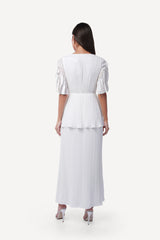 2306012- Short Sleeve Layered Dress