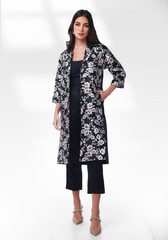 2333001- Floral Jacquard Jacket