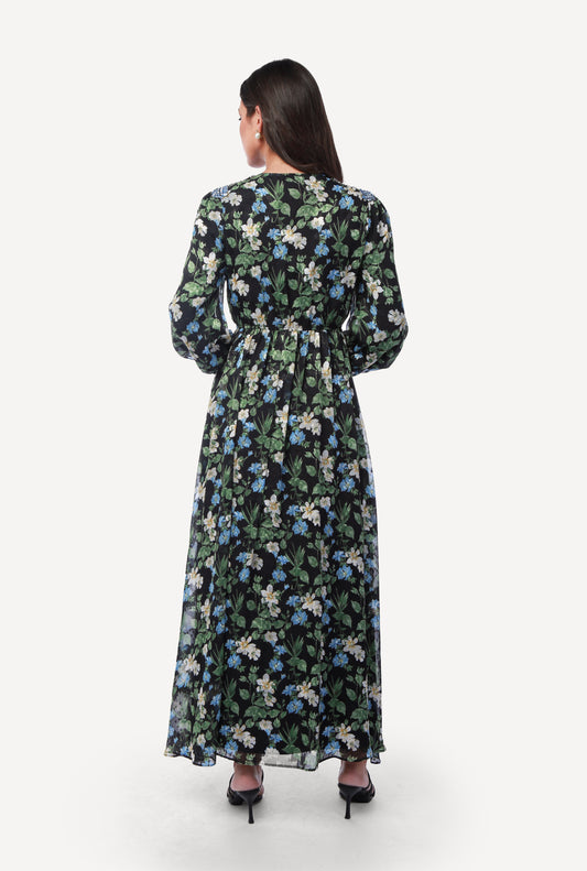 2343003- Floral Print Maxi Dress