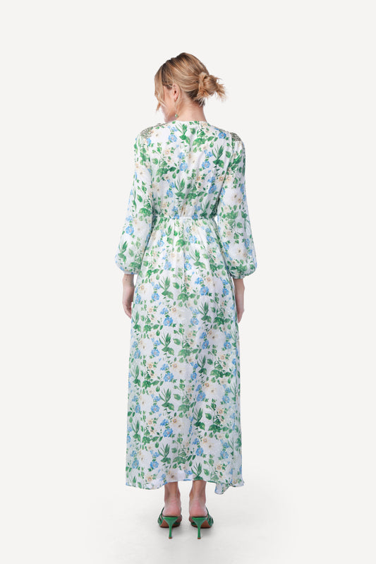 2343003- Floral Print Maxi Dress