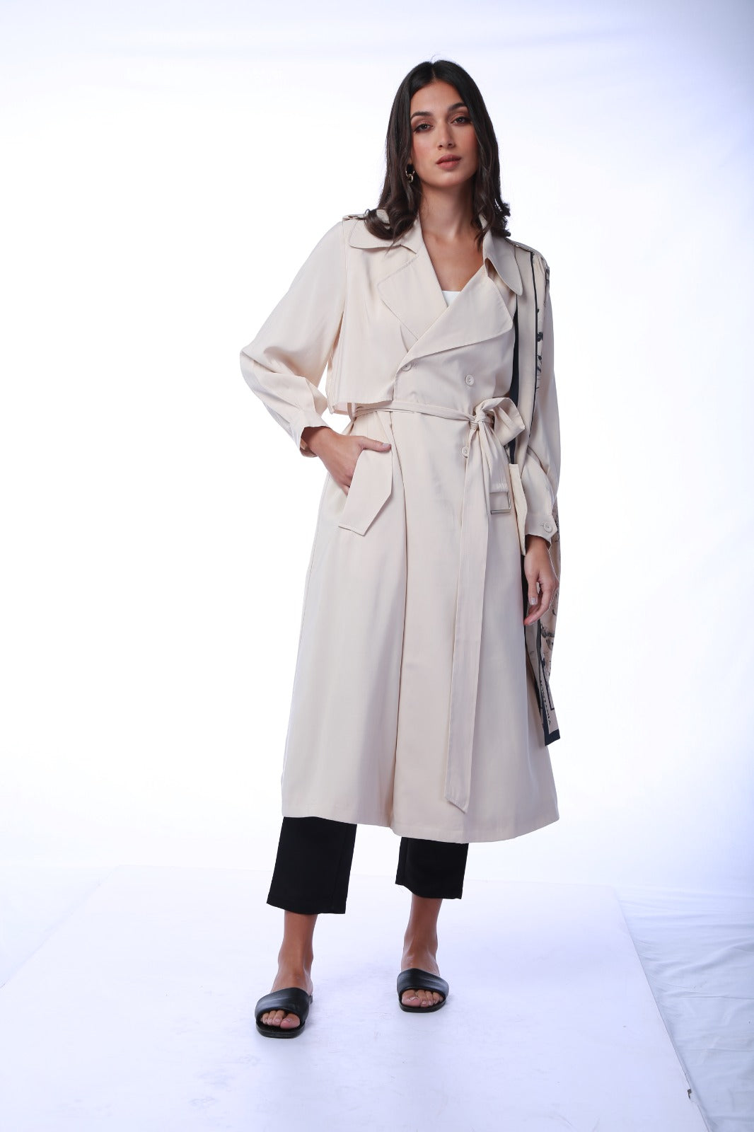 2337001- Double Breasted Trench Coat